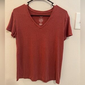 Nine West / light red color (mixed with black texture) soft spun t-shirt